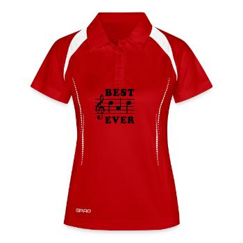 Best Dad Ever Music - Women's Polo breathable - white/navy - Front