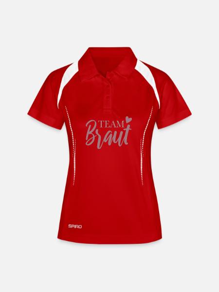 Team Bride with Heart - Women's Polo breathable - white/navy