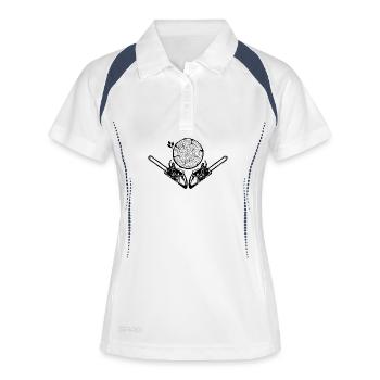 Modèle des tronçonneuses croisées - Polo respirant Femme - blanc/marine - Devant