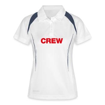 Crew - Frauen Polo atmungsaktiv - Weiß/Navy - Vorne