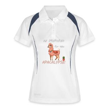 Be prepared for the alpacalypse - Women's Polo breathable - white/navy - Front