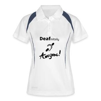 Tee shirt sourd - Polo respirant Femme - blanc/marine - Devant