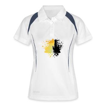 Flucht zum Brilliant Summit - Frauen Polo atmungsaktiv - Weiß/Navy - Vorne