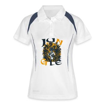 Jungle portrait in sunset - Women's Polo breathable - white/navy - Front