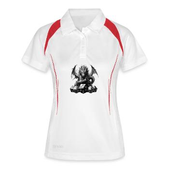 T-shirt Black Fantasy Dragon W20 RPG - Polo respirant Femme - blanc/marine - Devant