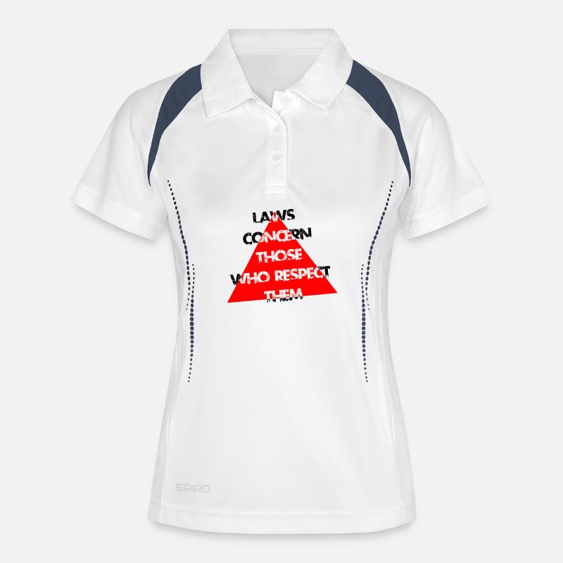 Red Triangle Distress Typography - Women's Polo breathable - white/navy