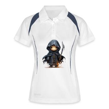 Cute Ghost With Sword Fantasy Shirt - Women's Polo breathable - white/navy - Front