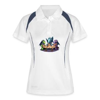 T-shirt de Dragon Dice Roleplay Group RPG - Polo respirant Femme - blanc/marine - Devant