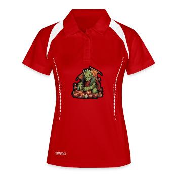 Dragon Guards D20 Cube – Fantasy RPG - Women's Polo breathable - white/navy - Front