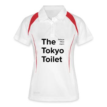 Das Tokyo Toilet Projekt - Frauen Polo atmungsaktiv - Weiß/Navy - Vorne