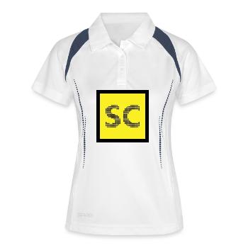 Pixel Safety Car SC Monogram on Yellow - Women's Polo breathable - white/navy - Front