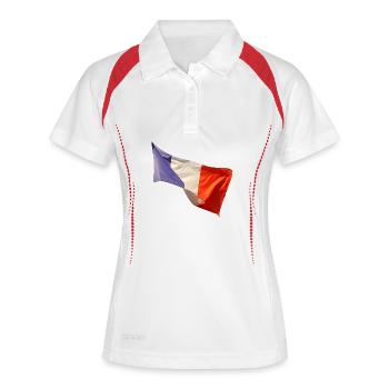 Blue White Red Flag Look - Women's Polo breathable - white/navy - Front