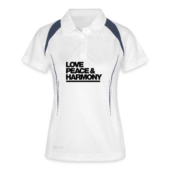 Typo Love Peace Harmony 1C - Polo respirant Femme - blanc/marine - Devant