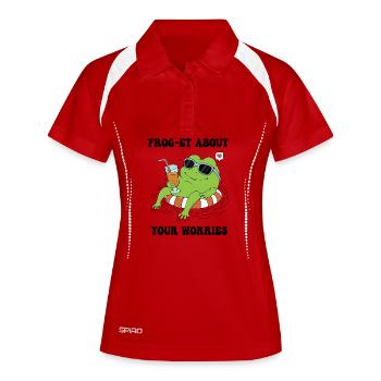 Frog Chill Summer Splash - Women's Polo breathable - white/navy - Front