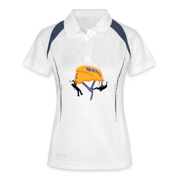Climbing Helmet Yellow Blue Pop Art - Women's Polo breathable - white/navy - Front