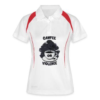 Cawfee or Violence - Women's Polo breathable - white/navy - Front