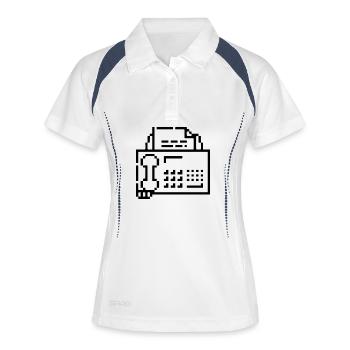 Fax (Mac OS 7) - Frauen Polo atmungsaktiv - Weiß/Navy - Vorne