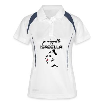 my name is Isabella 2026 girl from france - Women's Polo breathable - white/navy - Front