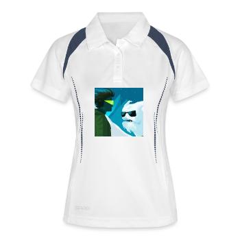 Rencontres avec les Yéti - Polo respirant Femme - blanc/marine - Devant