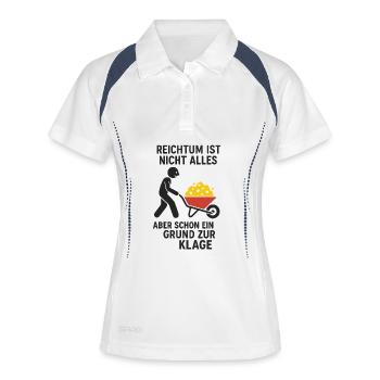 La richesse n’est pas une seule raison de plainte - Polo respirant Femme - blanc/marine - Devant