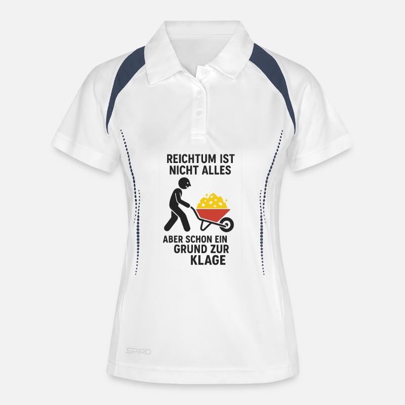 Wealth is not all cause for complaint - Women's Polo breathable - white/navy