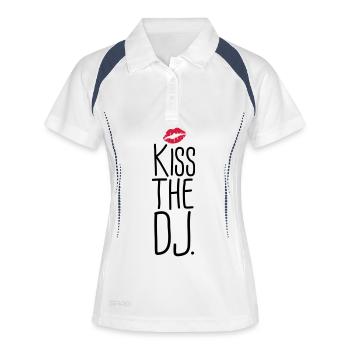 dj - Polo respirant Femme - blanc/marine - Devant