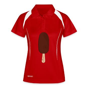T-shirt crème glacée MAGNUM - Polo respirant Femme - blanc/marine - Devant