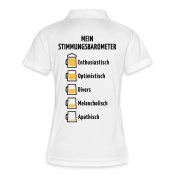 Mein Stimmungsbarometer (Bier / V3 / POS) - Frauen Polo atmungsaktiv - Weiß/Navy - Hinten