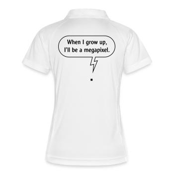 When I Grow Up, I’ll Be A Megapixel. (B / Outline) - Women's Polo breathable - white/navy - Back