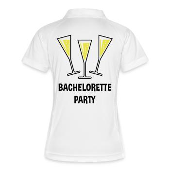 Bachelorette Party (Sparkling Wine Funnel Shut 2C) - Women's Polo breathable - white/navy - Back