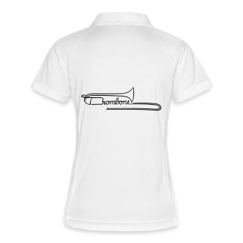 Trombone - Polo respirant Femme - blanc/marine - Dos