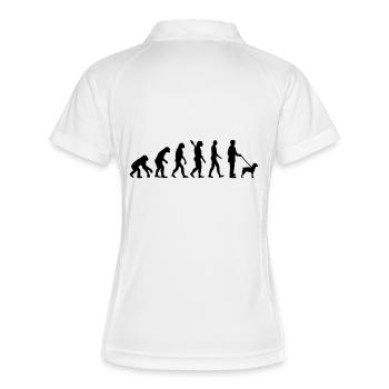 Brittany Spaniel - Polo respirant Femme - blanc/marine - Dos