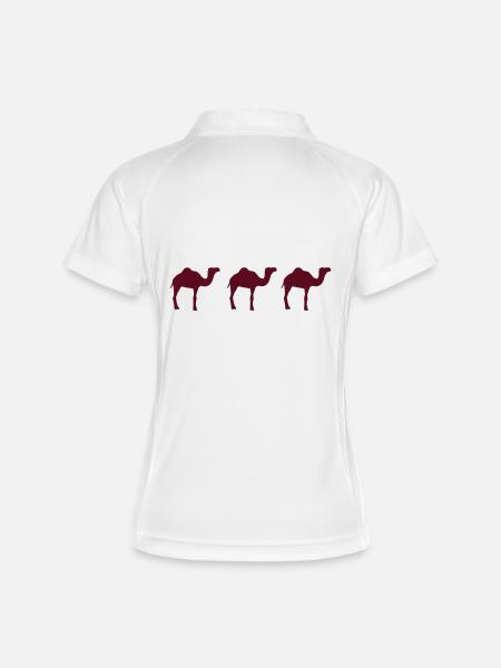 Camel - Women's Polo breathable - white/navy