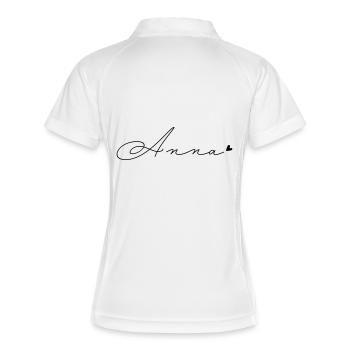 Name Anna - Women's Polo breathable - white/navy - Back