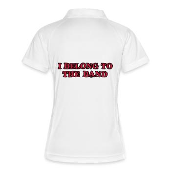 i_belong_to_the_band - Frauen Polo atmungsaktiv - Weiß/Navy - Hinten