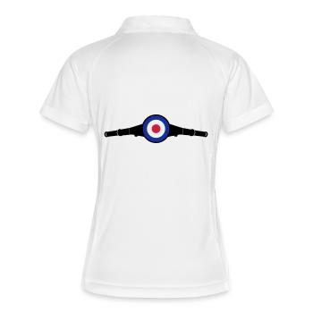Lenkkopf Target - Frauen Polo atmungsaktiv - Weiß/Navy - Hinten