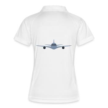 Avion - Polo respirant Femme - blanc/marine - Dos