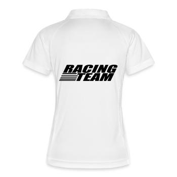 Racing Team - Frauen Polo atmungsaktiv - Weiß/Navy - Hinten