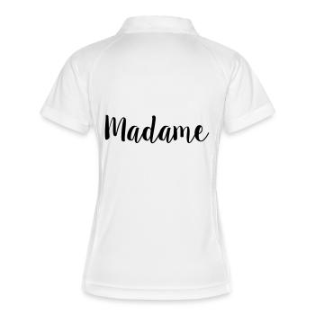 madame simple - Women's Polo breathable - white/navy - Back