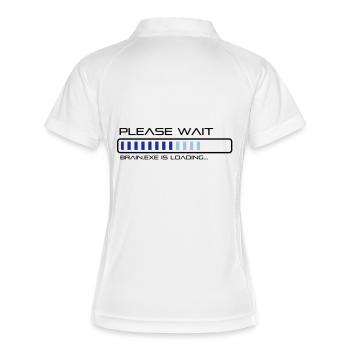 Please Wait - Brain.exe is loading. - Polo respirant Femme - blanc/marine - Dos