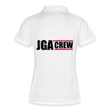Jga Crew Junggesellenabschied - Frauen Polo atmungsaktiv - Weiß/Navy - Hinten