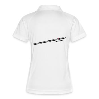 i love my bike - Women's Polo breathable - white/navy - Back