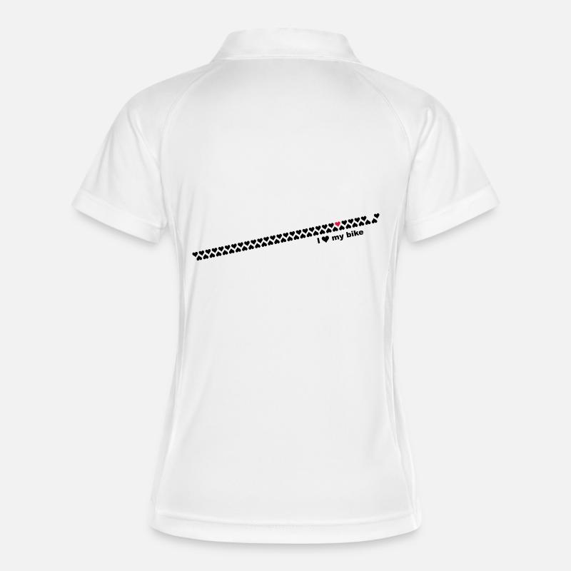 i love my bike - Women's Polo breathable - white/navy