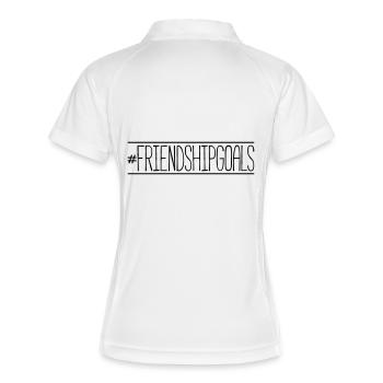 friendshipgoals - Frauen Polo atmungsaktiv - Weiß/Navy - Hinten