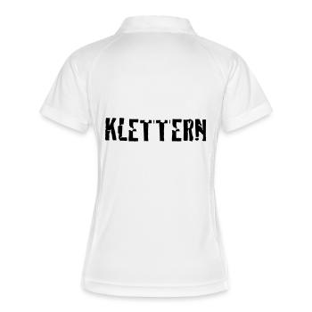 klettern - Frauen Polo atmungsaktiv - Weiß/Navy - Hinten