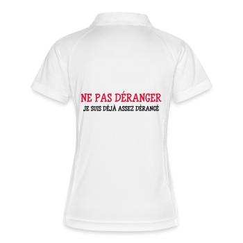 Ne pas Déranger ! - Polo respirant Femme - blanc/marine - Dos