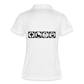 Cologne pictogram - Women's Polo breathable - white/navy - Back