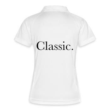 Classic - Frauen Polo atmungsaktiv - Weiß/Navy - Hinten