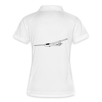asw15 - Frauen Polo atmungsaktiv - Weiß/Navy - Hinten