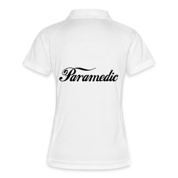 Paramedic - Frauen Polo atmungsaktiv - Weiß/Navy - Hinten